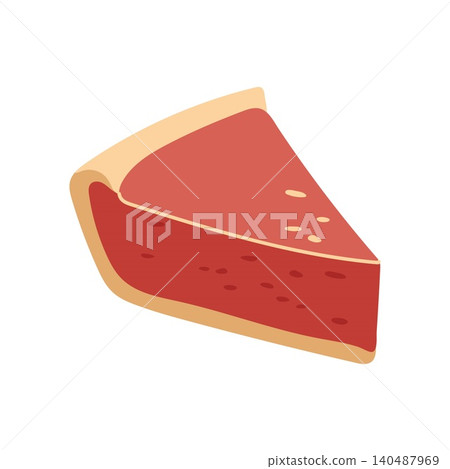 Slice of sweet red berry or plum pie Slice of sweet red berry or plum pie 140487969