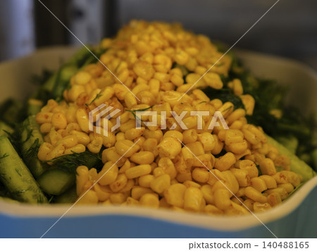 delicious yellow corns at hotel buffet 140488165