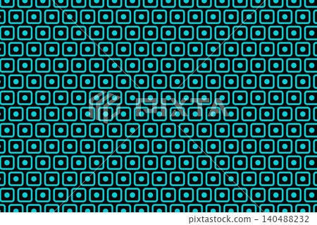 rounded squares and dots seamless pattern on black background rounded squares and dots seamless pattern on black background 140488232