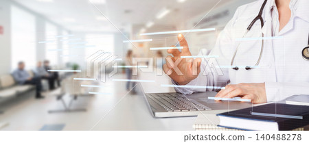 Doc using digital tech Doc using digital tech 140488278