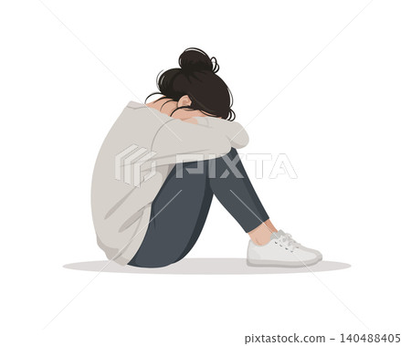 Vsai woman feeling sadness and depression experiencing mental health issues Vsai woman feeling sadness and depression experiencing mental health issues 140488405