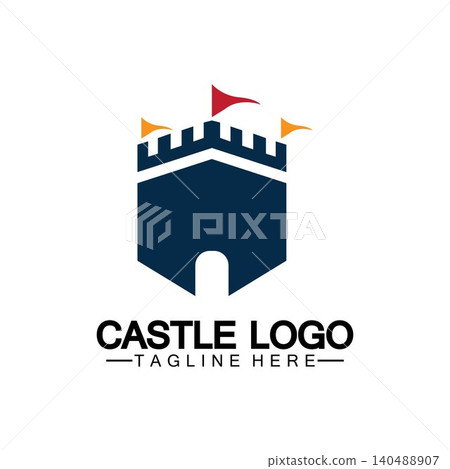 Castle Logo symbol vector illustration design template Castle Logo symbol vector illustration design template 140488907