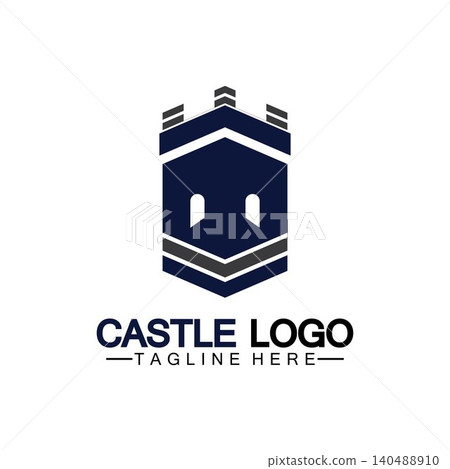 Castle Logo symbol vector illustration design template Castle Logo symbol vector illustration design template 140488910