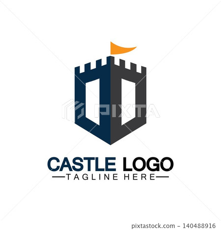 Castle Logo symbol vector illustration design template Castle Logo symbol vector illustration design template 140488916