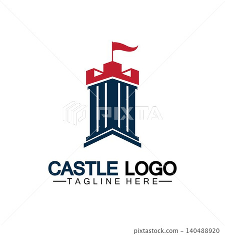 Castle Logo symbol vector illustration design template Castle Logo symbol vector illustration design template 140488920