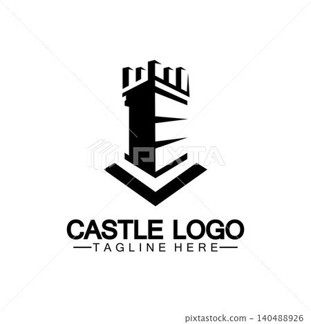 Castle Logo symbol vector illustration design template Castle Logo symbol vector illustration design template 140488926