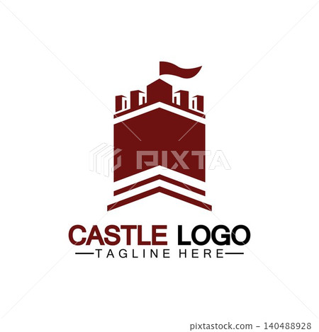 Castle Logo symbol vector illustration design template Castle Logo symbol vector illustration design template 140488928