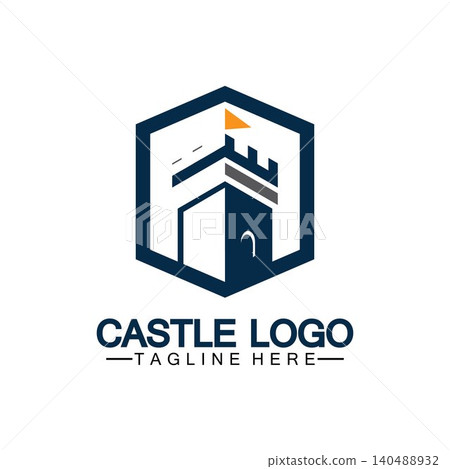 Castle Logo symbol vector illustration design template Castle Logo symbol vector illustration design template 140488932