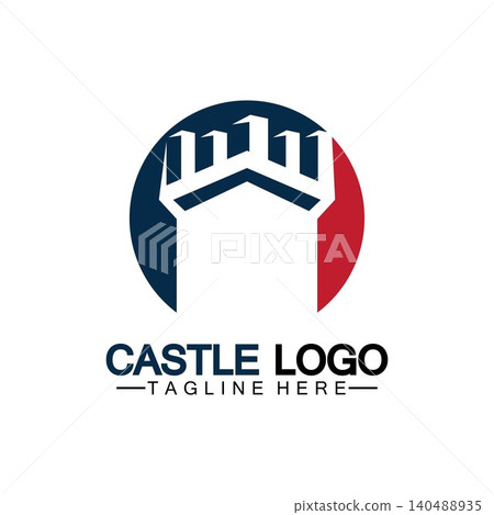 Castle Logo symbol vector illustration design template Castle Logo symbol vector illustration design template 140488935