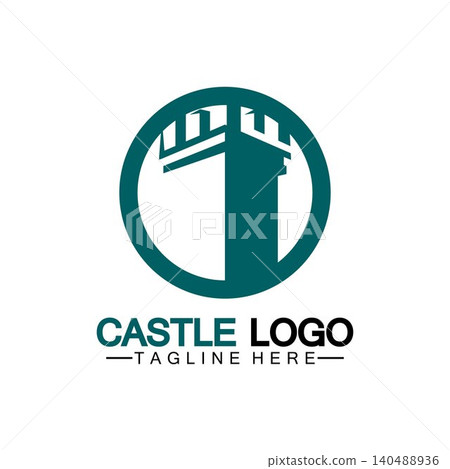 Castle Logo symbol vector illustration design template Castle Logo symbol vector illustration design template 140488936