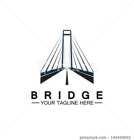 Bridge logo vector icon illustration design template Bridge logo vector icon illustration design template 140489002