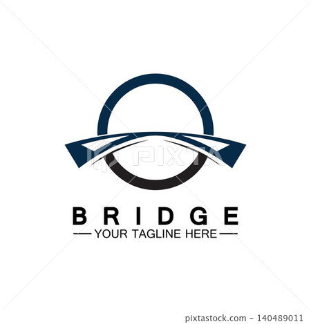 Bridge logo vector icon illustration design template Bridge logo vector icon illustration design template 140489011