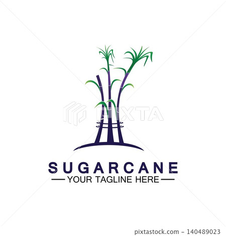 Sugar cane logo icon symbol vector illustration design template Sugar cane logo icon symbol vector illustration design template 140489023