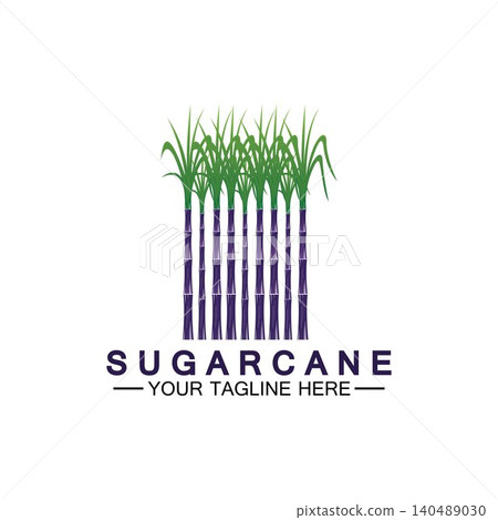Sugar cane logo icon symbol vector illustration design template Sugar cane logo icon symbol vector illustration design template 140489030