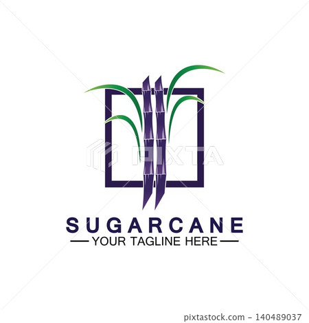 Sugar cane logo icon symbol vector illustration design template Sugar cane logo icon symbol vector illustration design template 140489037