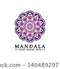 Circle pattern petal Flower Mandala Vector logo template illustration. Colorful template for spiritual retreat or yoga studio,Ornamental business cards,vintage luxury, ornamental decoration 140489297
