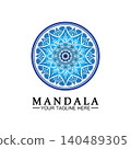 Circle pattern petal Flower Mandala Vector logo template illustration. Colorful template for spiritual retreat or yoga studio,Ornamental business cards,vintage luxury, ornamental decoration 140489305