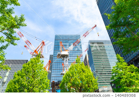 Construction site of skyscrapers Construction site of skyscrapers 140489308