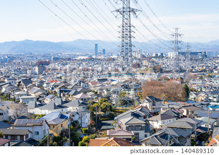 [Tokyo] Scenery of a suburban residential area 140489310