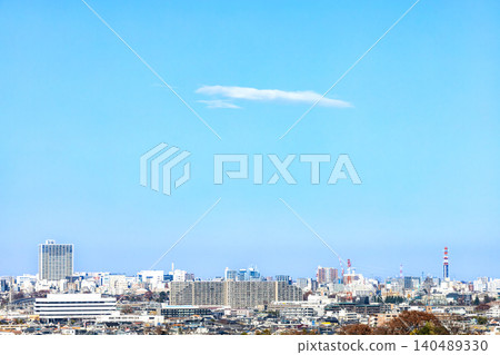 [Hino City, Tokyo] Scenery of a suburban residential area 140489330