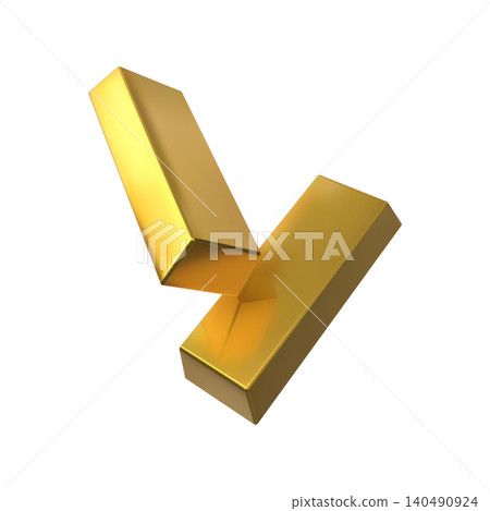 Two falling gold bars with a smooth, realistic texture. Two falling gold bars with a smooth, realistic texture. 140490924