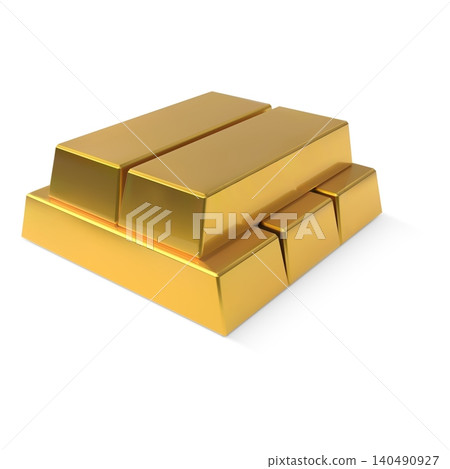 Realistic gold bars stacked on top of each other. The theme of wealth accumulation. Realistic gold bars stacked on top of each other. The theme of wealth accumulation. 140490927