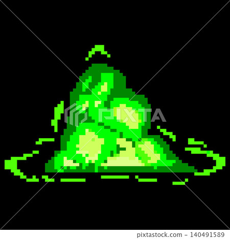 Green bomb explosion vector pixel art, detonated boom flash, cartoon 8 bit video game burning fire blast flame and smoke Green bomb explosion vector pixel art, detonated boom flash, cartoon 8 bit video game burning fire blast flame and smoke 140491589