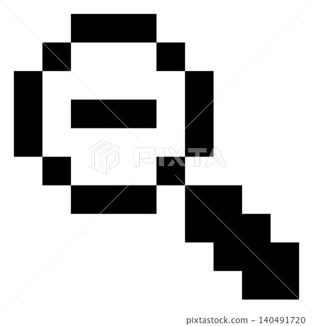 Magnifying glass with minus sign inside cursor vector icon, decrease scale, black pixel Zoom out settings interface Magnifying glass with minus sign inside cursor vector icon, decrease scale, black pixel Zoom out settings interface 140491720