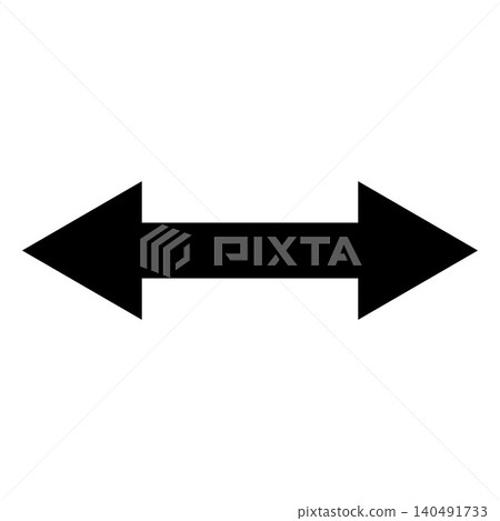 Arrow in both directions cursor vector icon, black bidirectional arrow pointing both sides, right left computer cursor Arrow in both directions cursor vector icon, black bidirectional arrow pointing both sides, right left computer cursor 140491733
