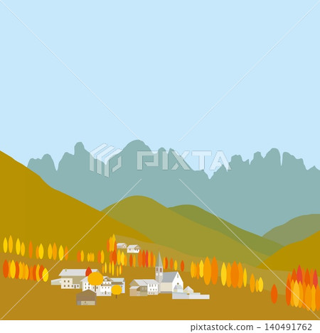 Santa Maddalena, Dolomites, Italy, Autumn Santa Maddalena, Dolomites, Italy, Autumn 140491762