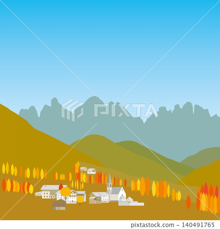 Santa Maddalena, Dolomites, Italy, Autumn 140491765