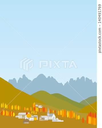 Santa Maddalena, Dolomites, Italy, Autumn 140491769