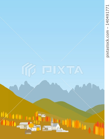 Santa Maddalena, Dolomites, Italy, Autumn 140491771