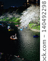 Cherry blossoms illuminated at night and boating at Chidorigafuchi 140492298