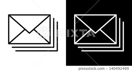 Simple vector icons for email 140492499