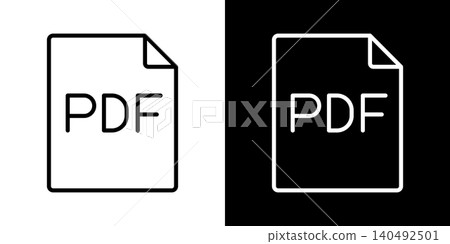 Simple vector icon for PDF file Simple vector icon for PDF file 140492501