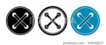 Sewing buttons icon set, without background 140492677
