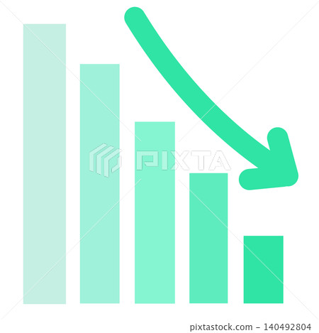 Turquoise bar graph (with arrows) Turquoise bar graph (with arrows) 140492804