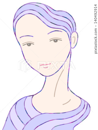 Women's illustration - Purple - Adult woman Women's illustration - Purple - Adult woman 140492914