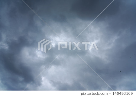 Kanazawa, Japan - Oct 6 2024, panoramic view of overcast sky with dark rain clouds, at daytime, Kanazawa, Japan Kanazawa, Japan - Oct 6 2024, panoramic view of overcast sky with dark rain clouds, at daytime, Kanazawa, Japan 140493169
