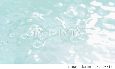 Water surface and bubbles, blue background, ripple frame material. Water surface and bubbles, blue background, ripple frame material. 140493318