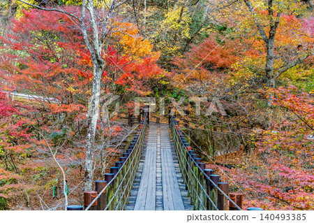 Hananuki Valley in Ibaraki Prefecture, ablaze with autumn colors. Hananuki Valley in Ibaraki Prefecture, ablaze with autumn colors. 140493385