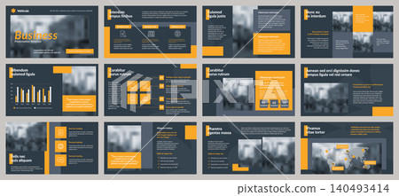 Business Presentation Template with Yellow Accent Slides, Corporate PowerPoint and Modern Marketing Deck Business Presentation Template with Yellow Accent Slides, Corporate PowerPoint and Modern Marketing Deck 140493414