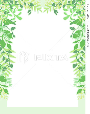 簡約可愛的植物插畫邊框 140493465
