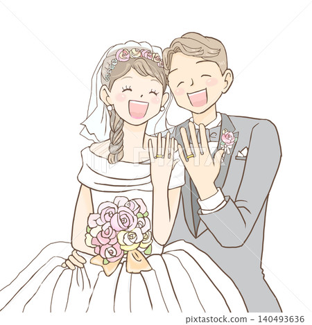 新娘和新郎舉行婚禮 新娘和新郎舉行婚禮 140493636