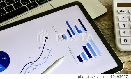 Image of data analysis and performance improvement using a tablet Image of data analysis and performance improvement using a tablet 140493637