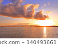 [Okinawa Prefecture] Irabu Bridge at dusk (Miyako Island) 140493661