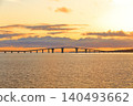 [Okinawa Prefecture] Irabu Bridge at dusk (Miyako Island) 140493662
