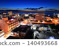 [Okinawa Prefecture] Night view of Miyako Island city 140493668