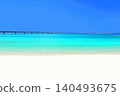 [Okinawa Prefecture] Sunset Beach and Irabu Bridge on a clear day (Miyako Island) 140493675